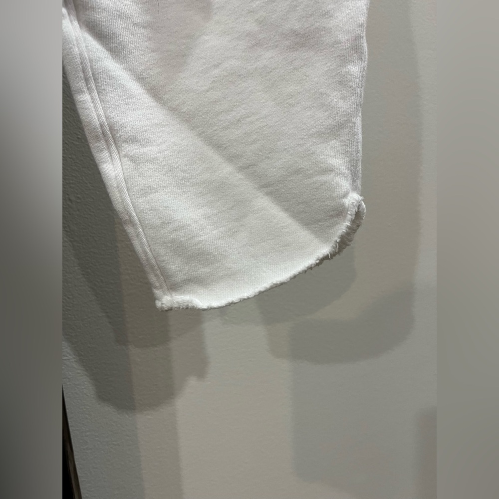 Frank and Eileen white raw edge hem cotton loungers small EUC - Picture 2 of 6